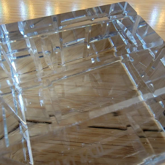 Vintage Tiffany & Co. Glass Crystal Cube Paperweight